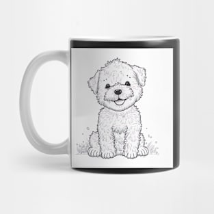 Cute Happy Dog Sketch Mug